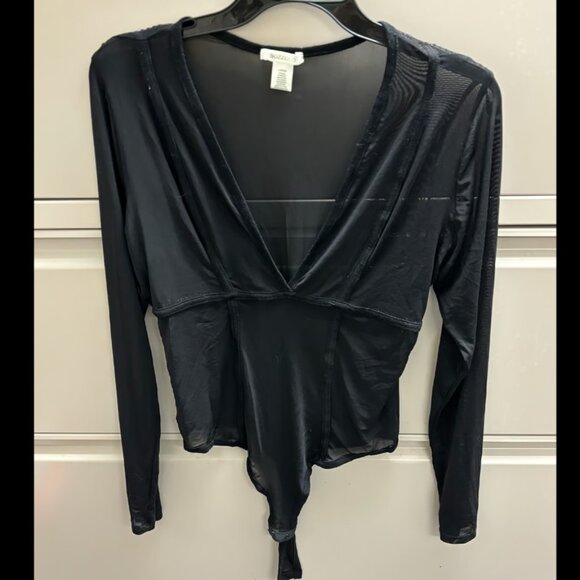 Women's Sheer Black Bodysuit - Picture 1 of 3